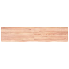 Ripiano Muro Marrone 180x40x(2-4) cm Massello Rovere Trattato