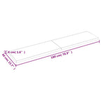 Ripiano Muro Marrone 180x40x(2-4) cm Massello Rovere Trattato