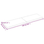 Ripiano Muro Marrone 180x50x(2-4) cm Massello Rovere Trattato