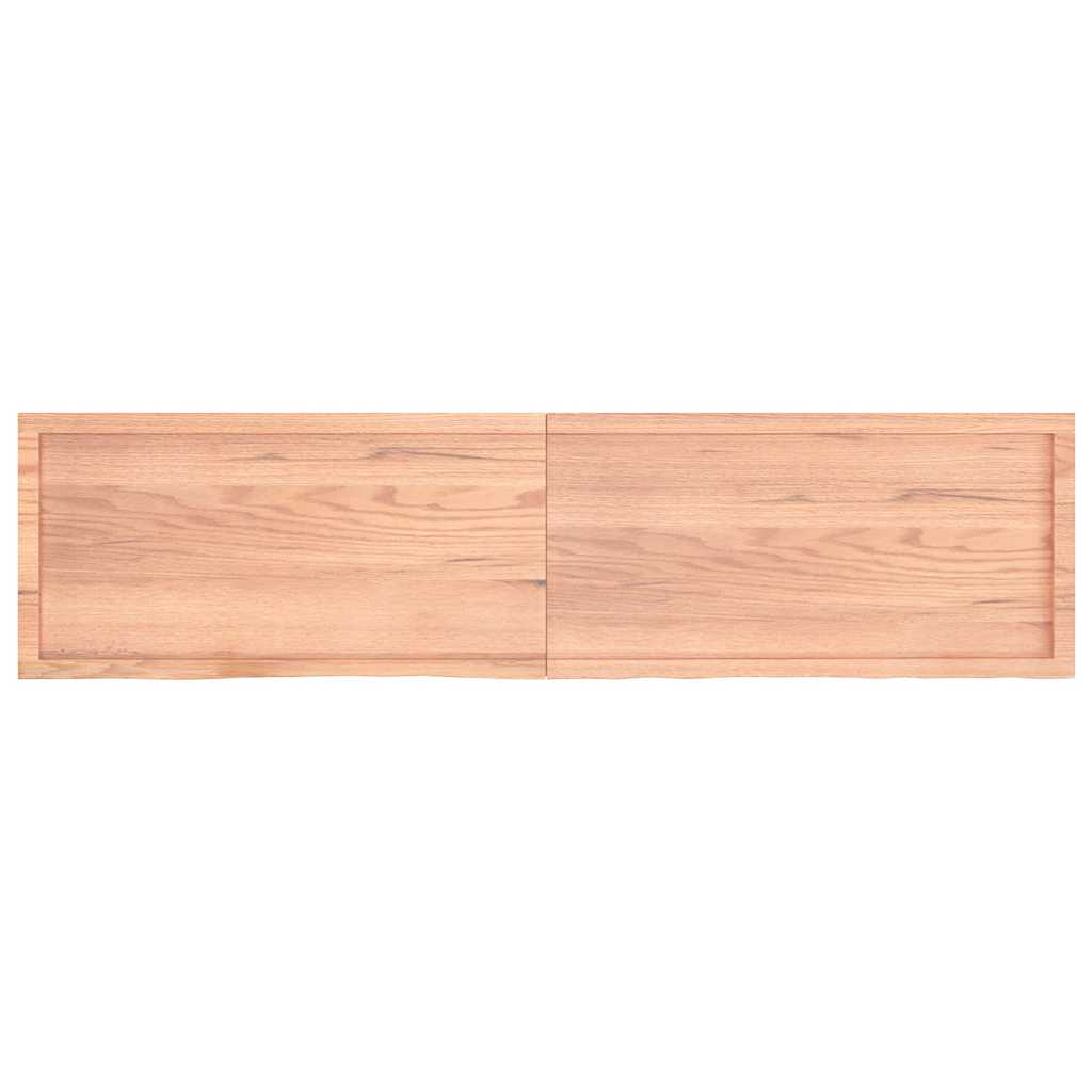 Ripiano Muro Marrone 200x50x(2-4) cm Massello Rovere Trattato