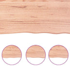 Ripiano Muro Marrone 200x50x(2-4) cm Massello Rovere Trattato