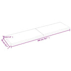 Ripiano Muro Marrone 200x50x(2-4) cm Massello Rovere Trattato