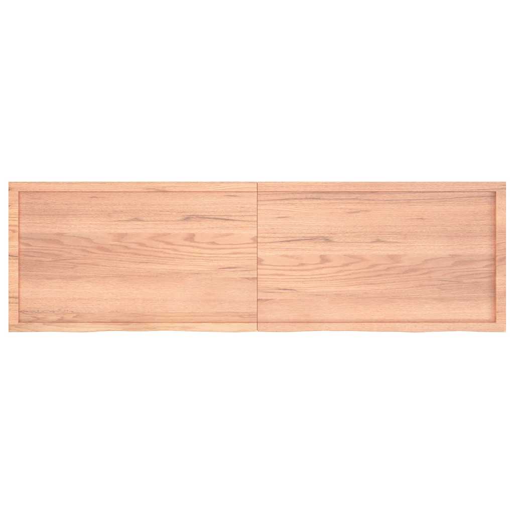 Ripiano Muro Marrone 200x60x(2-4) cm Massello Rovere Trattato