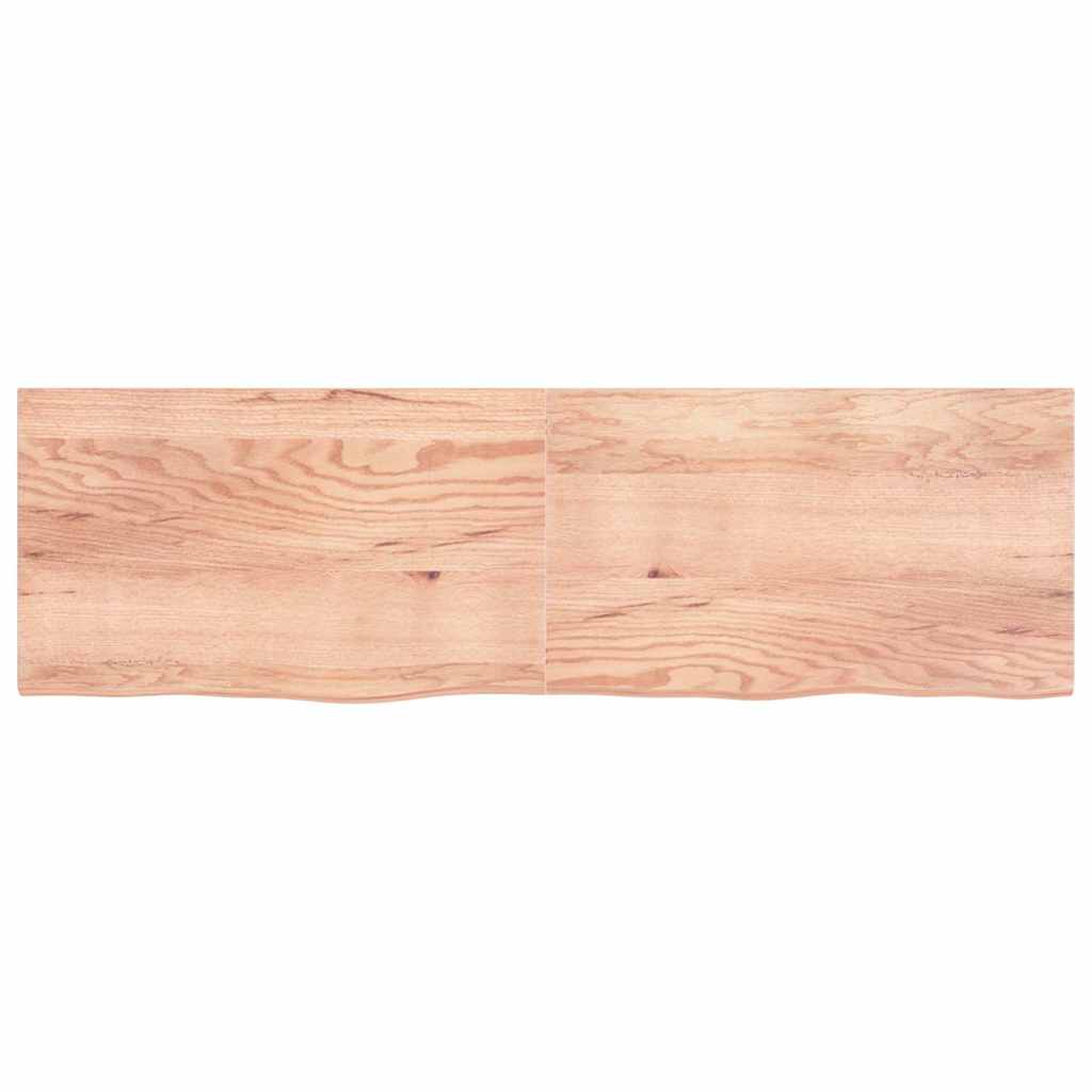 Ripiano Muro Marrone 200x60x(2-4) cm Massello Rovere Trattato