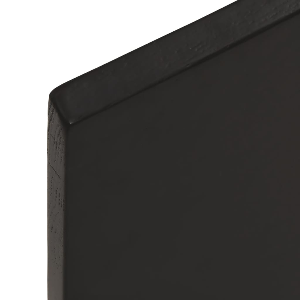 Ripiano Muro Marrone Scuro 40x20x2 cm Massello Rovere Trattato