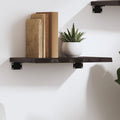 Ripiano Muro Marrone Scuro 40x20x2 cm Massello Rovere Trattato