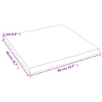 Ripiano Muro Marrone Scuro 40x40x2 cm Massello Rovere Trattato