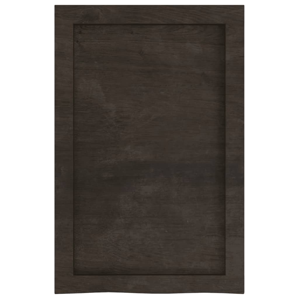 Ripiano Marrone Scuro 40x60x(2-4) cm Massello Rovere Trattato