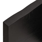 Ripiano Muro Marrone Scuro 60x10x4 cm Massello Rovere Trattato