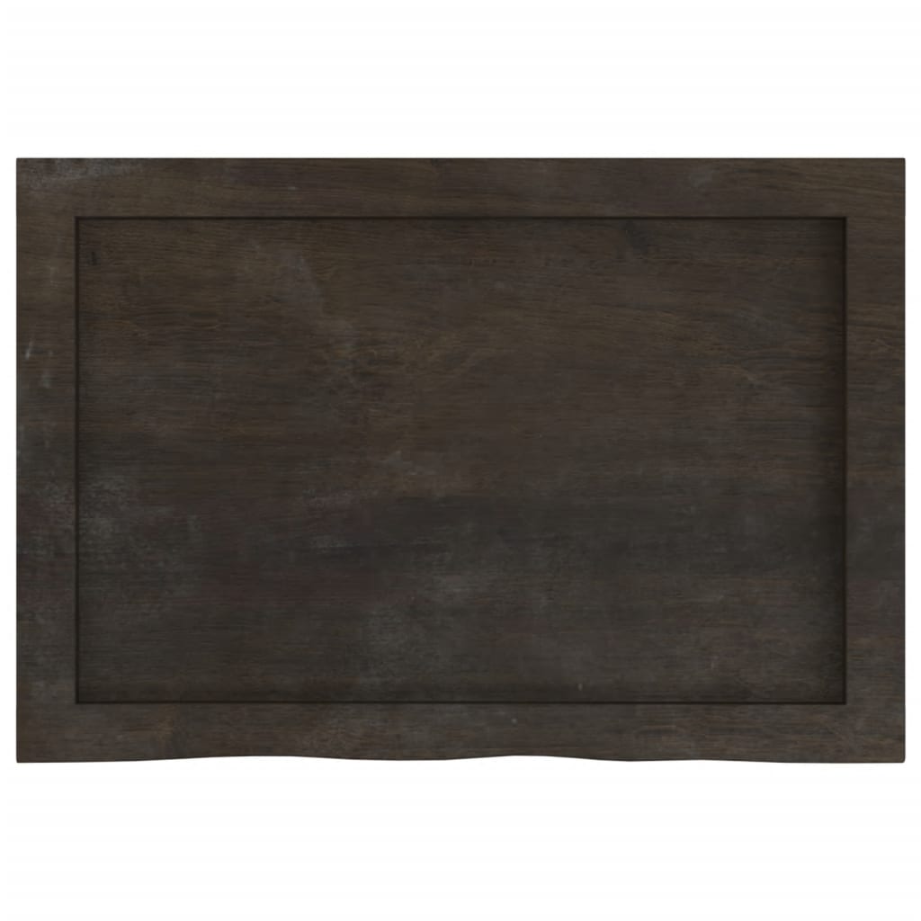 Ripiano Marrone Scuro 60x40x(2-4) cm Massello Rovere Trattato