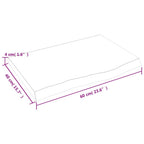 Ripiano Marrone Scuro 60x40x(2-4) cm Massello Rovere Trattato