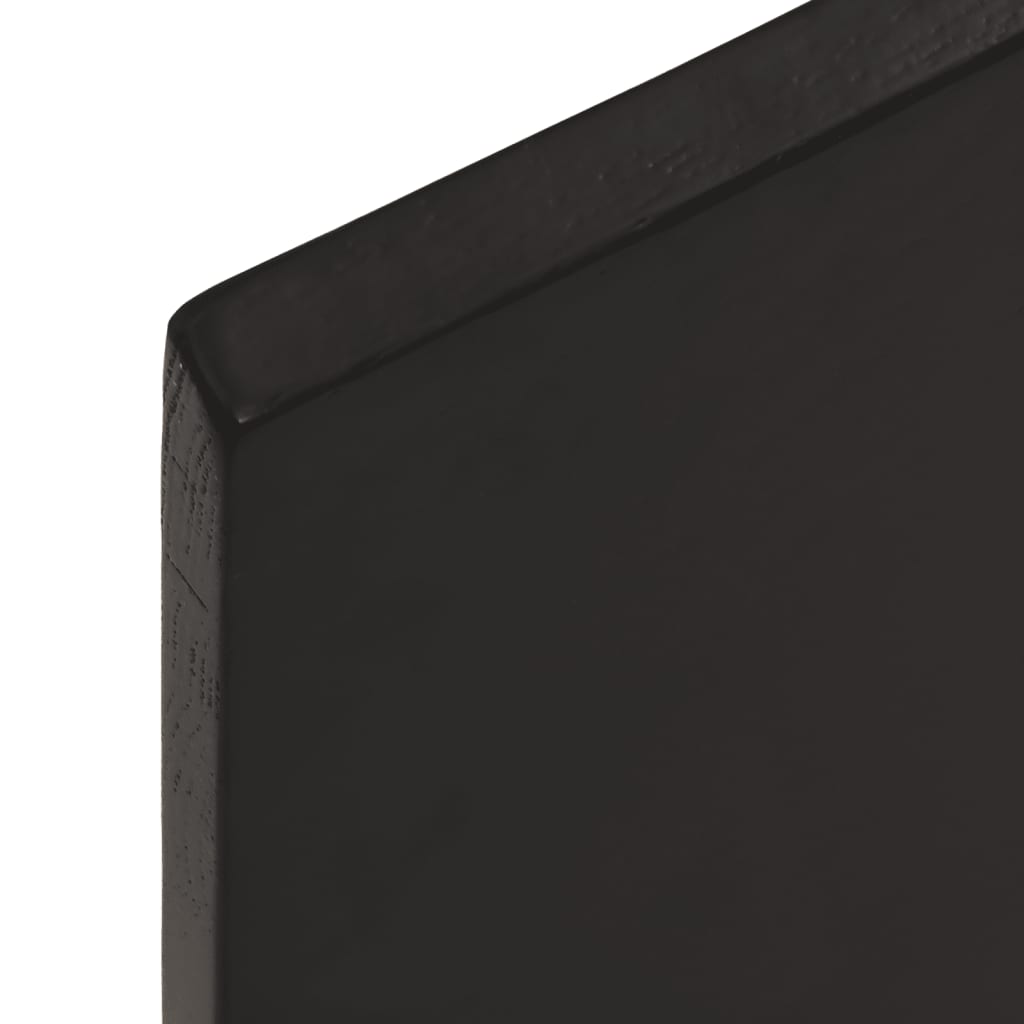 Ripiano Muro Marrone Scuro 60x50x2 cm Massello Rovere Trattato