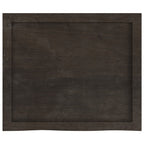 Ripiano Marrone Scuro 60x50x(2-4) cm Massello Rovere Trattato