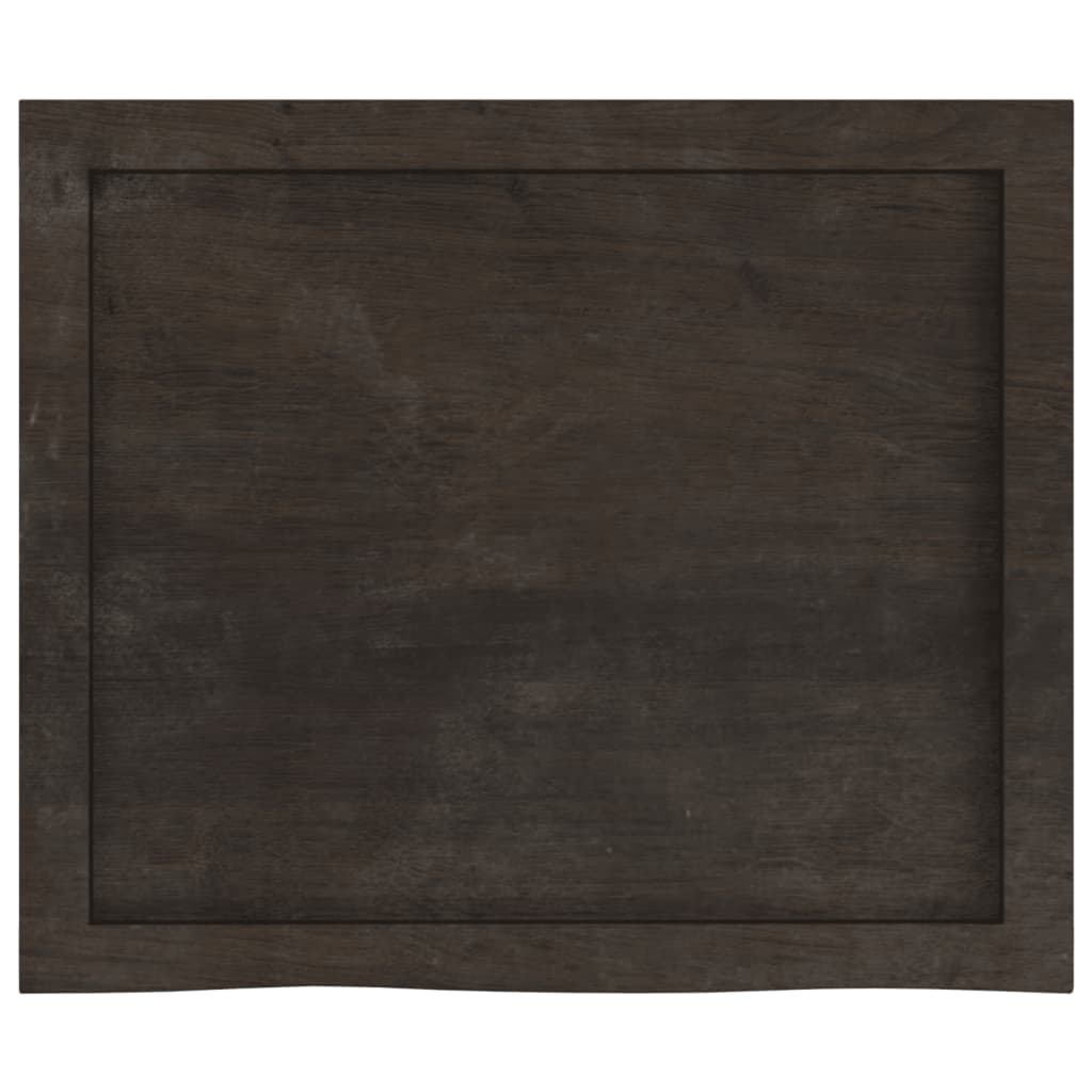 Ripiano Marrone Scuro 60x50x(2-4) cm Massello Rovere Trattato