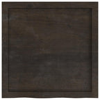 Ripiano Marrone Scuro 60x60x(2-6) cm Massello Rovere Trattato