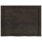 Ripiano Marrone Scuro 80x60x(2-4) cm Massello Rovere Trattato
