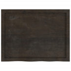 Ripiano Marrone Scuro 80x30x(2-6) cm Massello Rovere Trattato