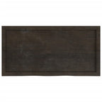 Ripiano Marrone Scuro 100x50x(2-4) cm Massello Rovere Trattato
