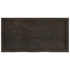 Ripiano Marrone Scuro 100x50x(2-6) cm Massello Rovere Trattato