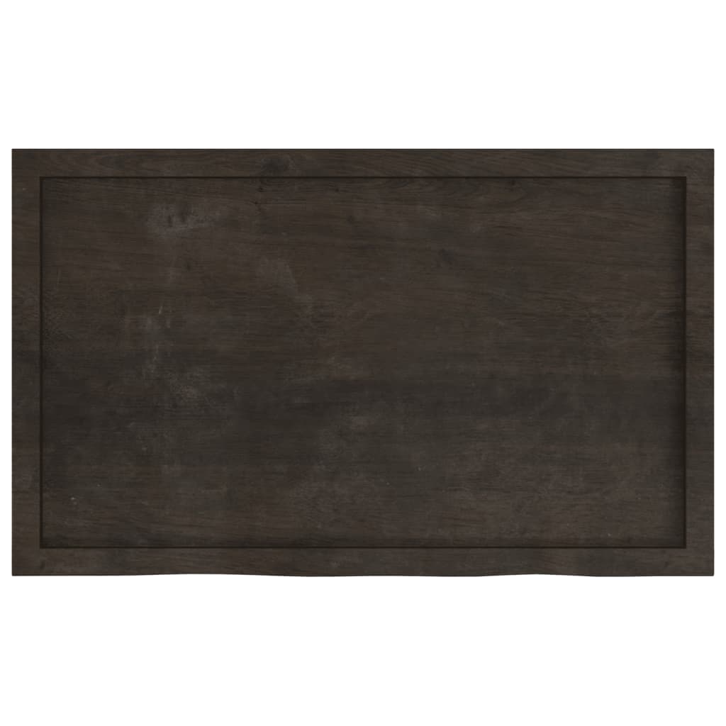 Ripiano Marrone Scuro 100x60x(2-4) cm Massello Rovere Trattato