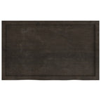 Ripiano Marrone Scuro 100x60x(2-4) cm Massello Rovere Trattato