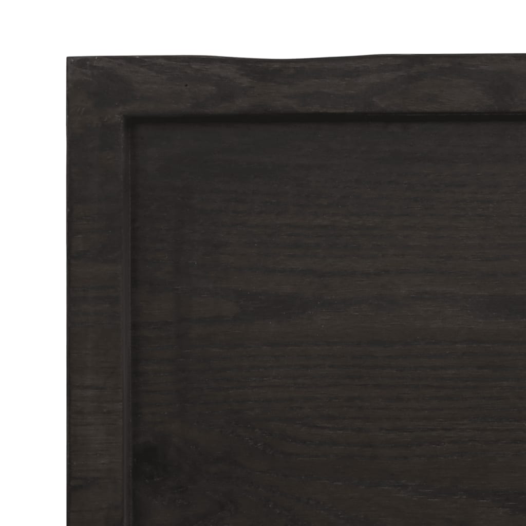 Ripiano Marrone Scuro 100x60x(2-4) cm Massello Rovere Trattato