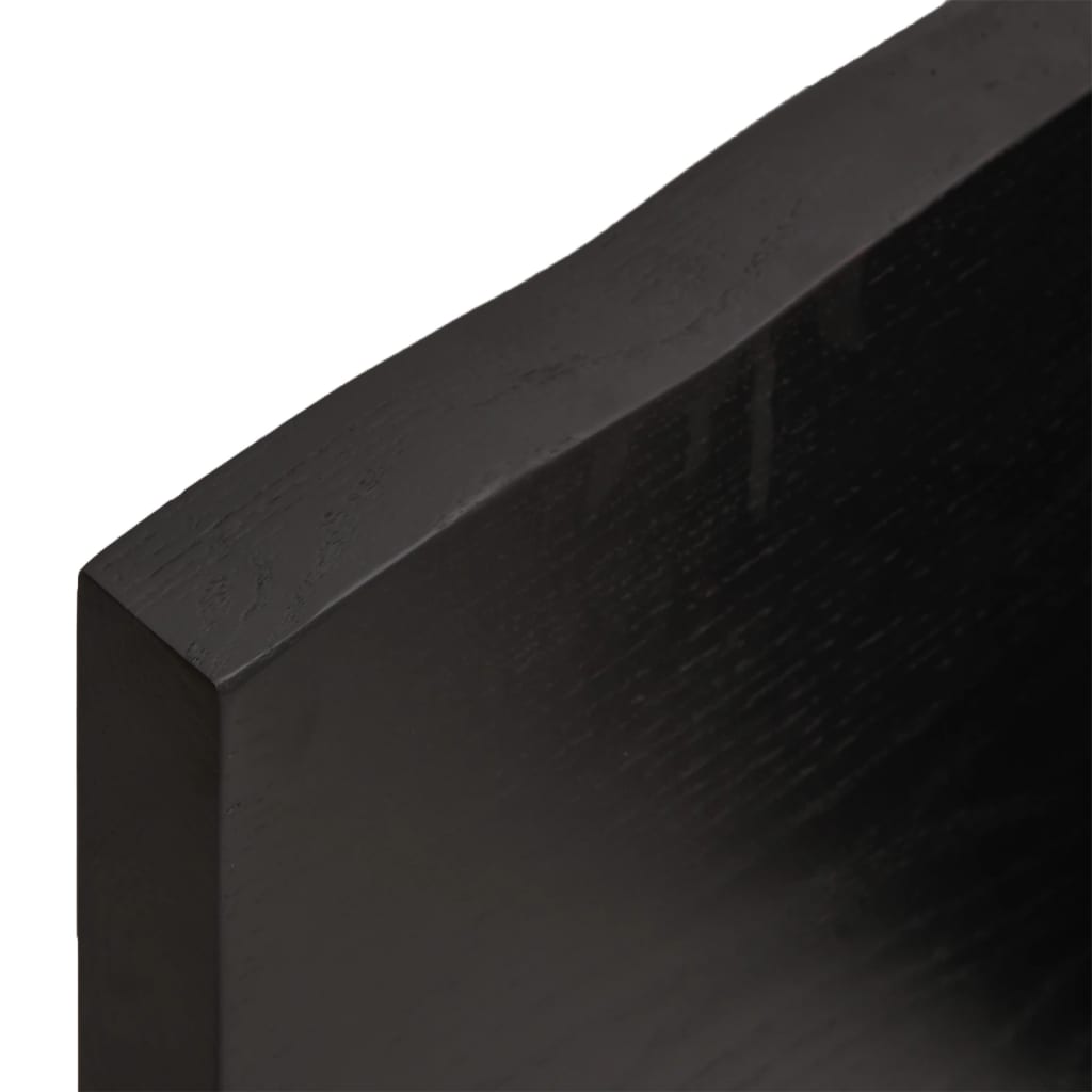 Ripiano Marrone Scuro 100x60x(2-4) cm Massello Rovere Trattato