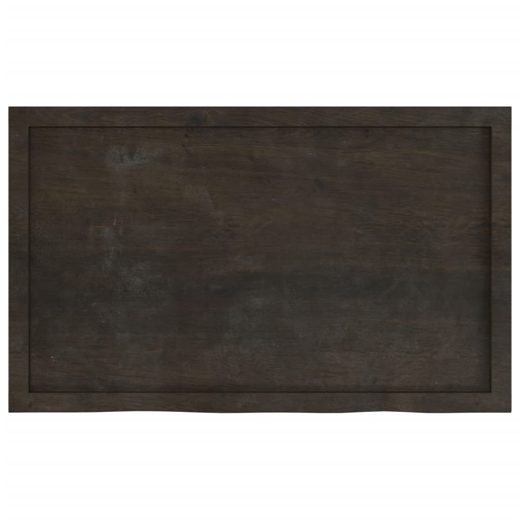 Ripiano Marrone Scuro 100x60x(2-6) cm Massello Rovere Trattato