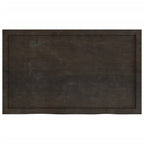 Ripiano Marrone Scuro 100x60x(2-6) cm Massello Rovere Trattato