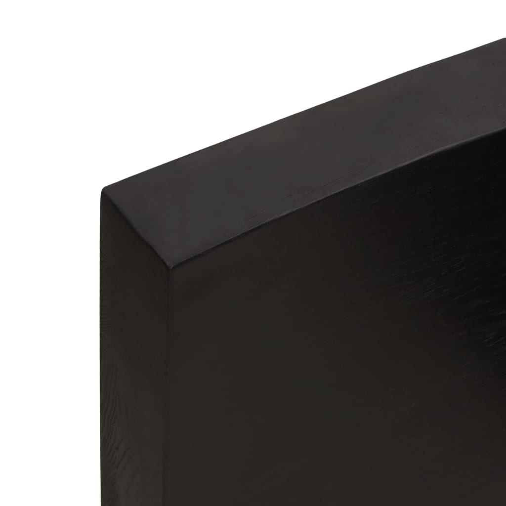Ripiano Marrone Scuro 100x60x(2-6) cm Massello Rovere Trattato