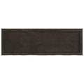 Ripiano Marrone Scuro 120x40x(2-6) cm Massello Rovere Trattato