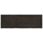 Ripiano Marrone Scuro 120x40x(2-6) cm Massello Rovere Trattato