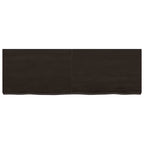 Ripiano Marrone Scuro 120x40x(2-6) cm Massello Rovere Trattato
