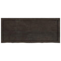 Ripiano Marrone Scuro 120x50x(2-4) cm Massello Rovere Trattato