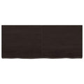 Ripiano Marrone Scuro 120x50x(2-6) cm Massello Rovere Trattato