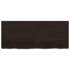 Ripiano Marrone Scuro 120x50x(2-6) cm Massello Rovere Trattato