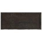 Ripiano Marrone Scuro 120x50x(2-6) cm Massello Rovere Trattato