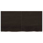 Ripiano Marrone Scuro 120x60x(2-4) cm Massello Rovere Trattato