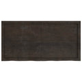 Ripiano Marrone Scuro 120x60x(2-6) cm Massello Rovere Trattato