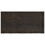 Ripiano Marrone Scuro 120x60x(2-6) cm Massello Rovere Trattato