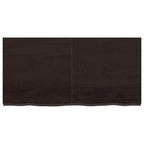 Ripiano Marrone Scuro 120x60x(2-6) cm Massello Rovere Trattato