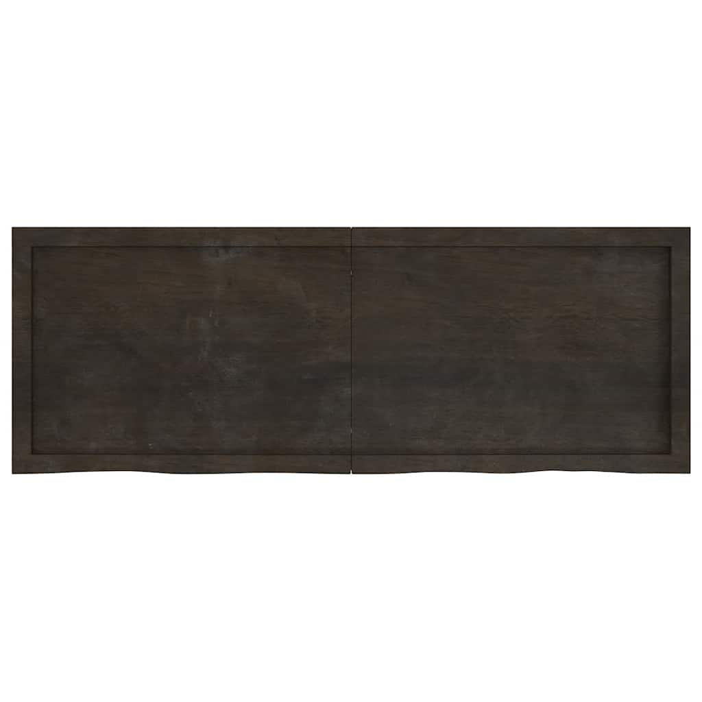 Ripiano Marrone Scuro 140x50x(2-4) cm Massello Rovere Trattato