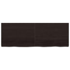 Ripiano Marrone Scuro 140x50x(2-4) cm Massello Rovere Trattato
