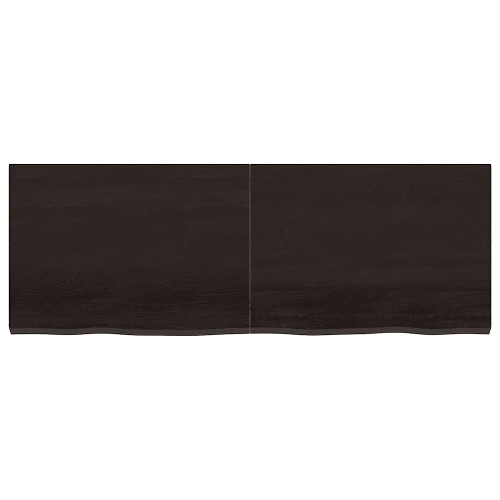 Ripiano Marrone Scuro 140x50x(2-4) cm Massello Rovere Trattato