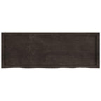 Ripiano Marrone Scuro 140x50x(2-6) cm Massello Rovere Trattato