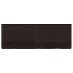 Ripiano Marrone Scuro 140x50x(2-6) cm Massello Rovere Trattato