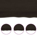 Ripiano Marrone Scuro 140x50x(2-6) cm Massello Rovere Trattato