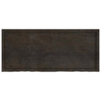 Ripiano Marrone Scuro 140x60x(2-4) cm Massello Rovere Trattato