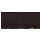 Ripiano Marrone Scuro 140x60x(2-4) cm Massello Rovere Trattato