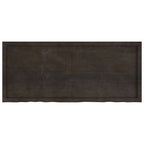 Ripiano Marrone Scuro 140x60x(2-6) cm Massello Rovere Trattato